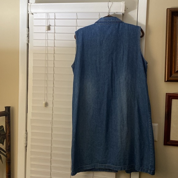 Chicos Sleevless Denim Dress Size 3 - Picture 2 of 5